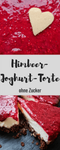 Himbeer-Joghurt-Torte ohne Zucker - nur mit Himbeer und Vanille gesüßt