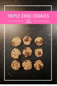 Triple Choc Cookies ohne Zucker