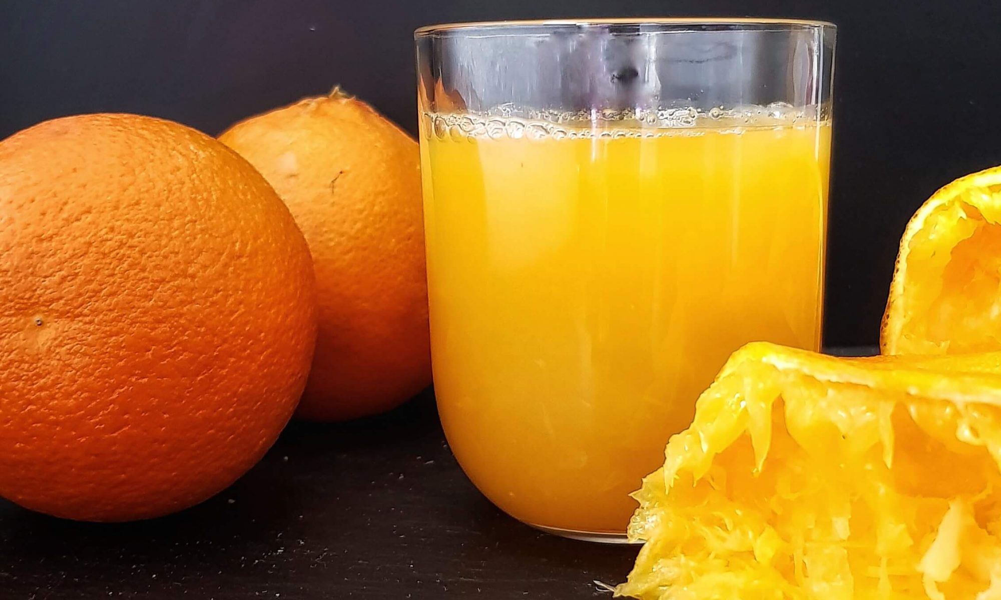 frischgepresster Orangensaft zuckerfrei