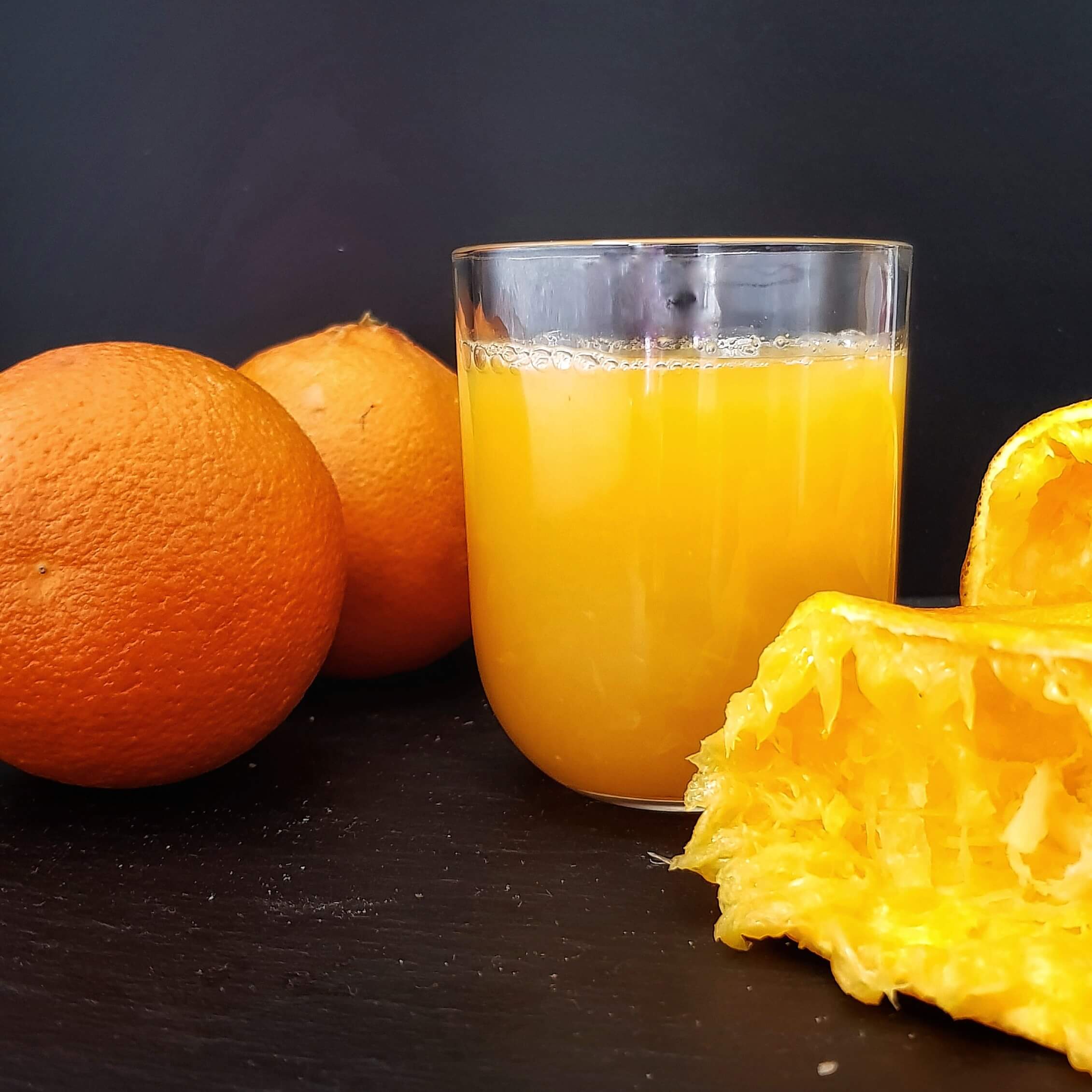 frischgepresster Orangensaft zuckerfrei