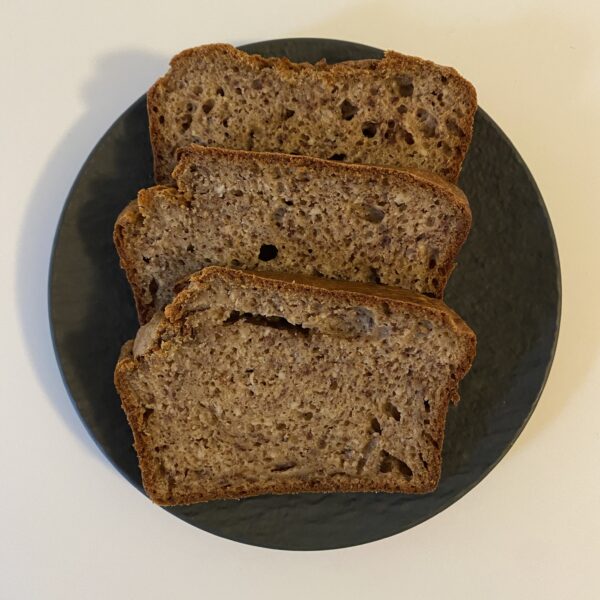 Sauerteig-Bananenbrot ohne Zucker